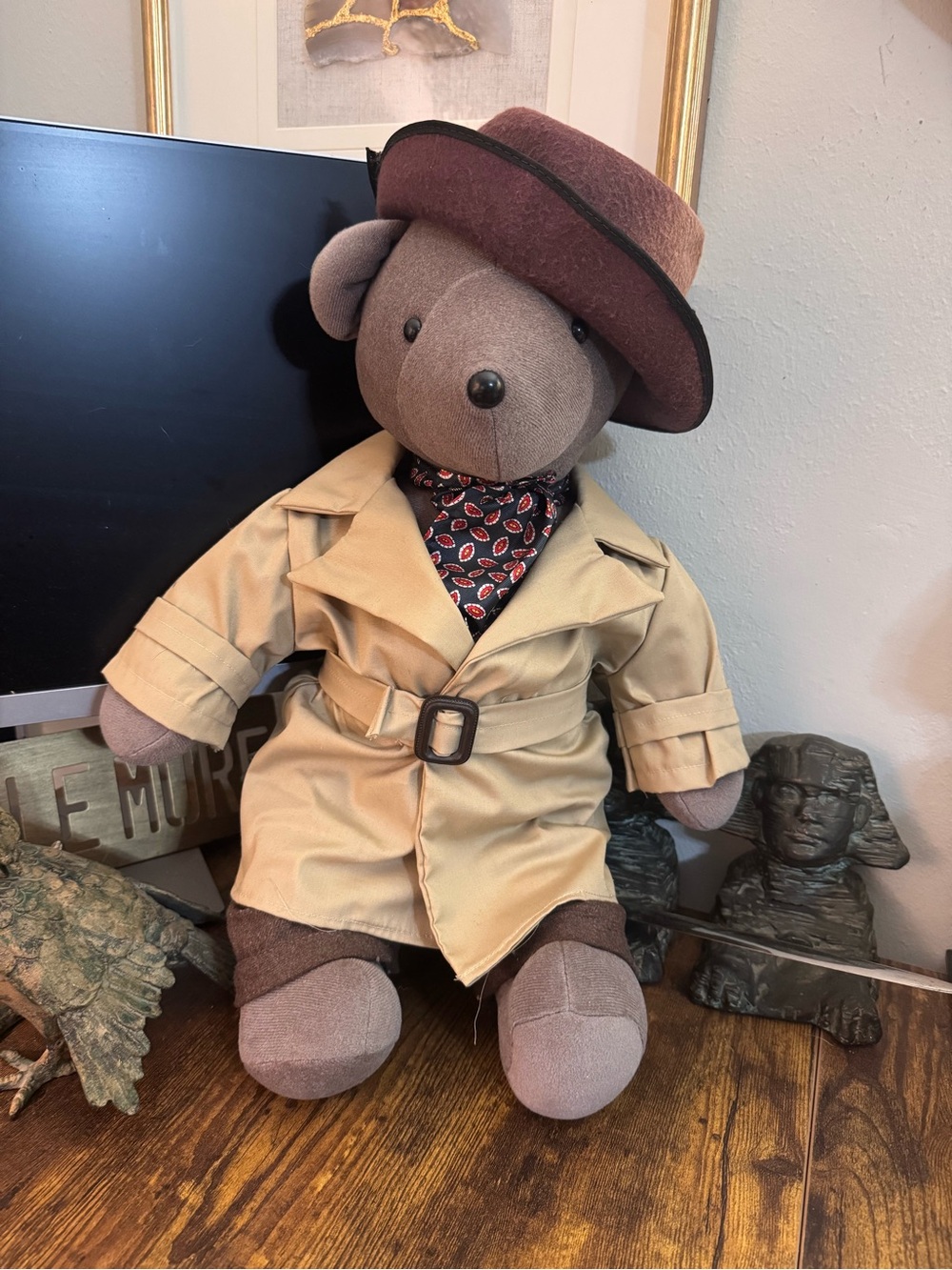 North American Bear Co. Teddy Bear in Outfit–Hat, Trench Coat